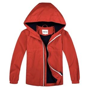 UMMTOM Kids Red Hooded Rain Jacket/Coat | Size 8/9 | Like New